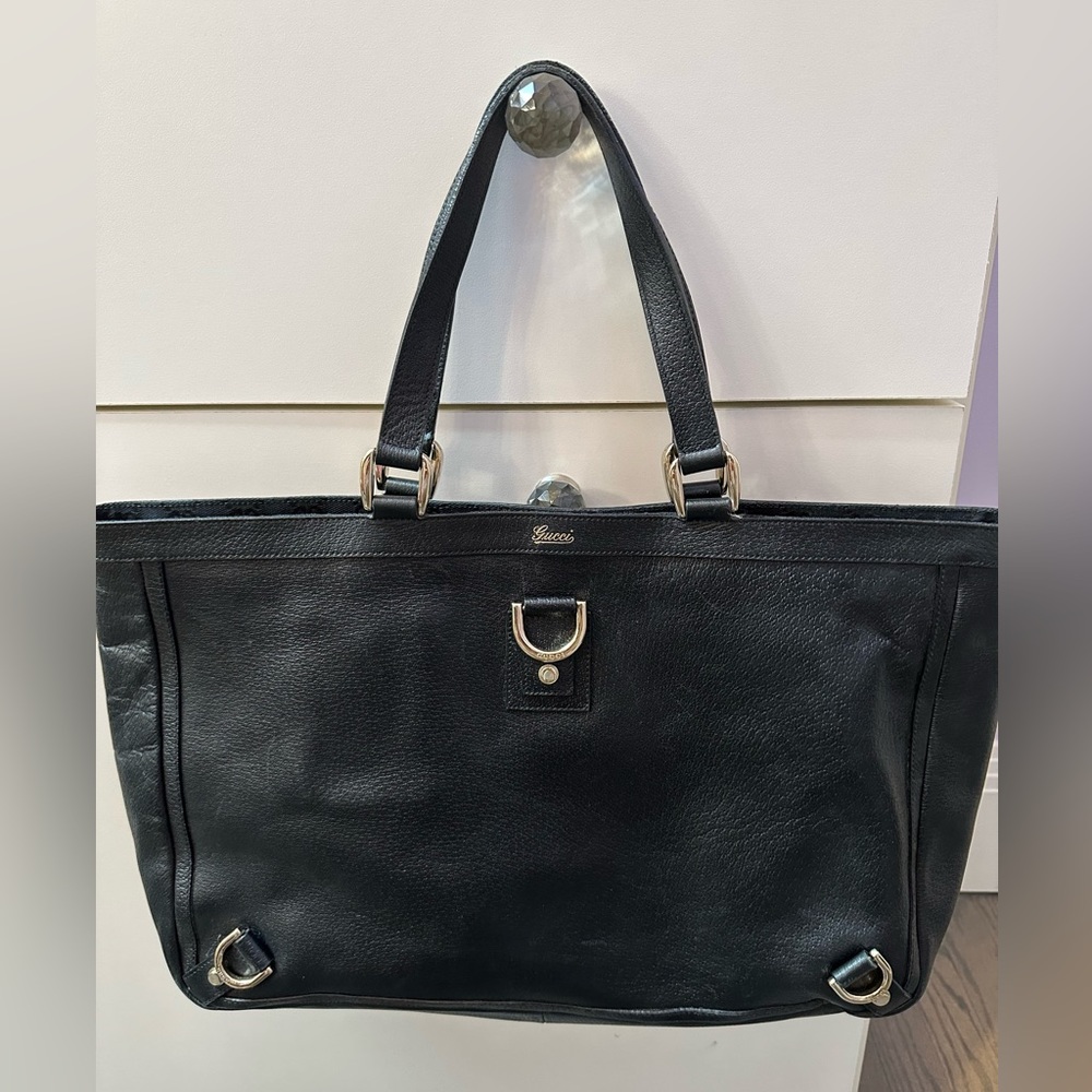 Gucci Black Leather Tote